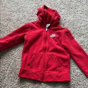 Nike Kids Full-Zip Red Hoodie